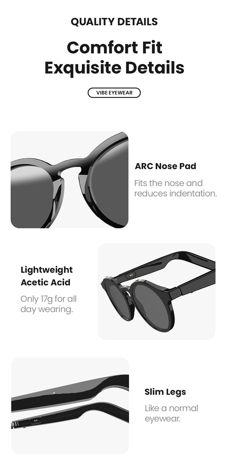 Acetate Vibe Smart Sunglasses - CHT Electronics