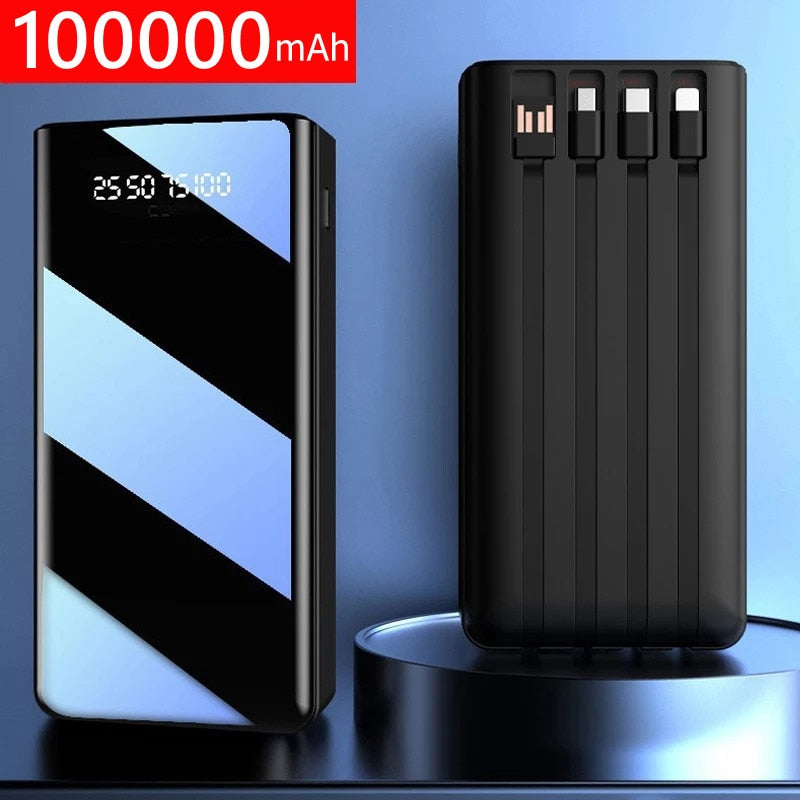 100000mAh Power Bank Mirror Screen LED Display - CHT Electronics