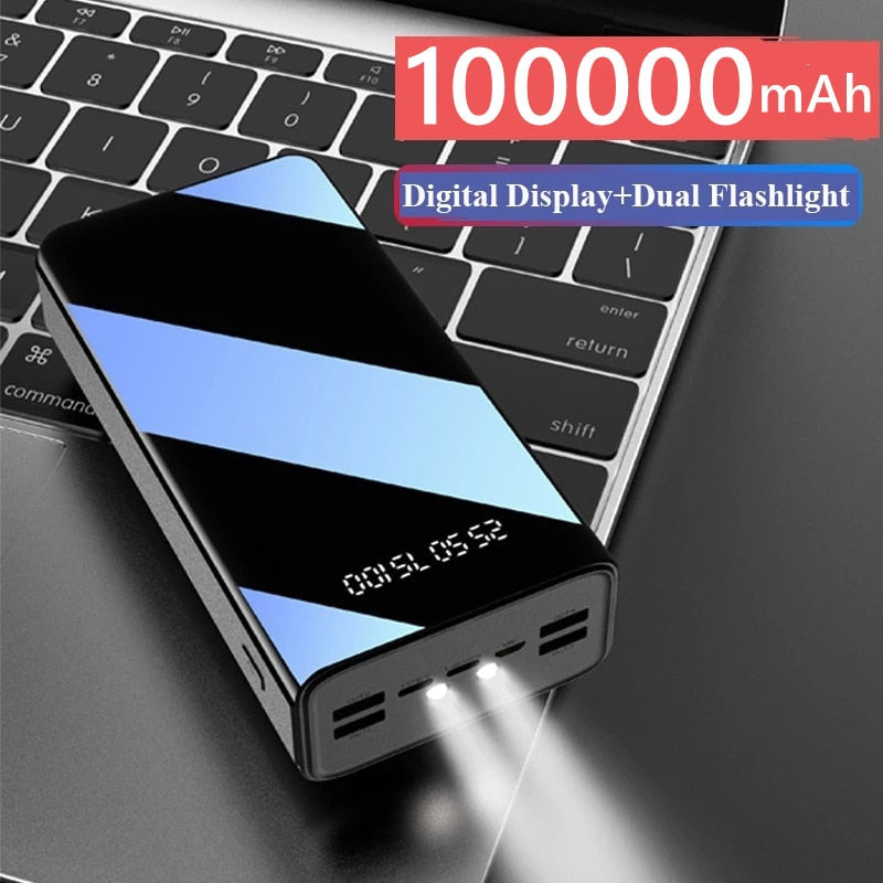 100000mAh Power Bank Mirror Screen LED Display - CHT Electronics