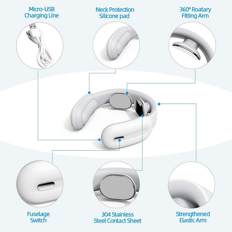 Electric Neck Massager for Pain Relief and Cervical Vertebra Physiotherapy - CHT Electronics