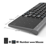 Load image into Gallery viewer, 2.4G Wireless Keyboard with Number Touchpad - CHT Electronics
