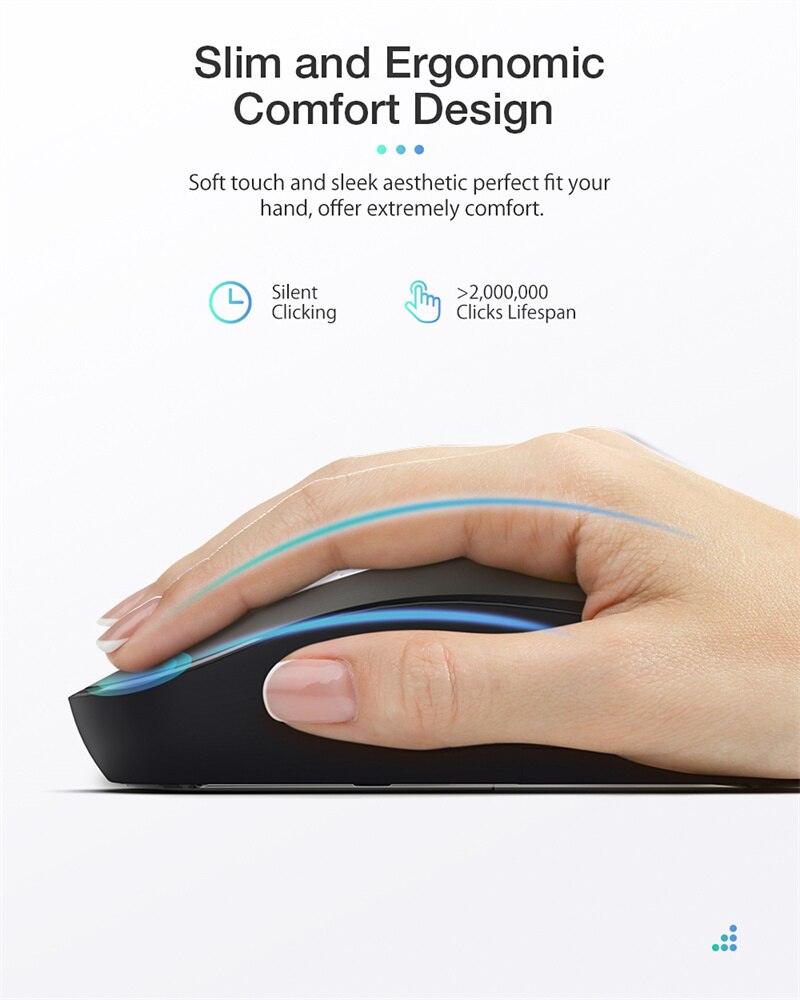 Bluetooth-compatible Mouse with USB Type-C Receiver - CHT Electronics